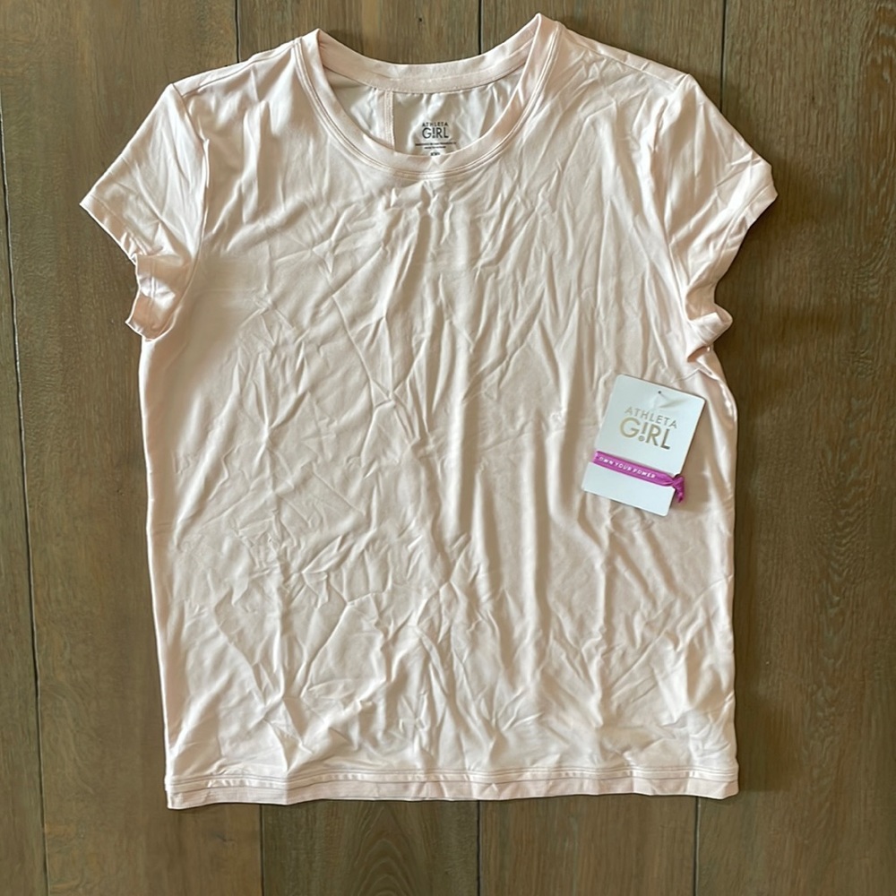 NWT Athleta Girl Cross Back Mesh Tee
